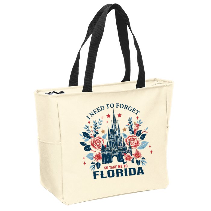 I Need To Forget Florida Zip Tote Bag