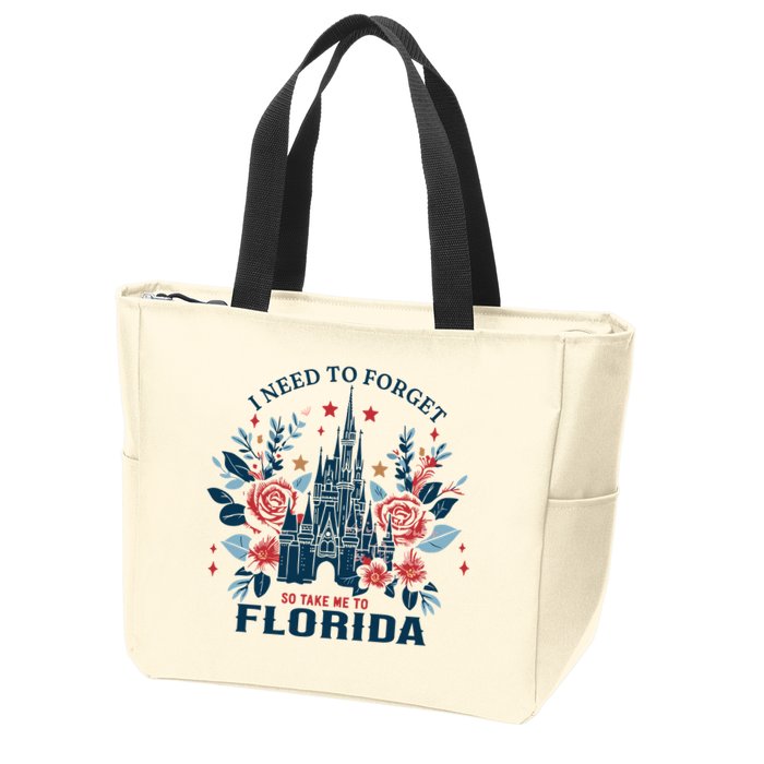 I Need To Forget Florida Zip Tote Bag
