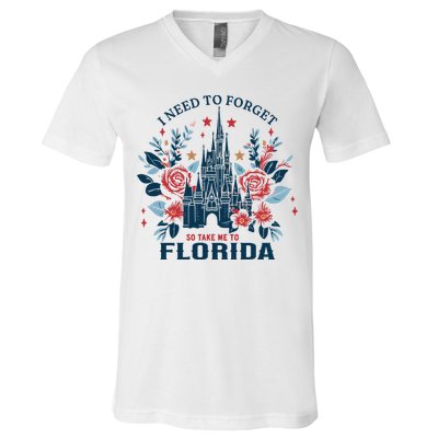 I Need To Forget Florida V-Neck T-Shirt