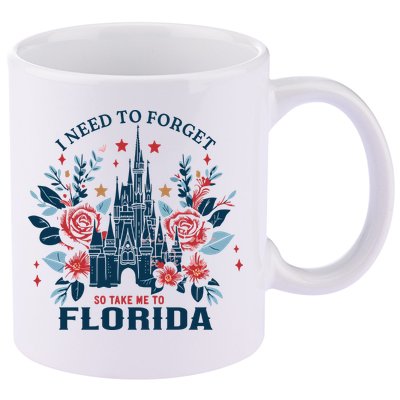 I Need To Forget Florida 11oz C Handle Ceramic Mug