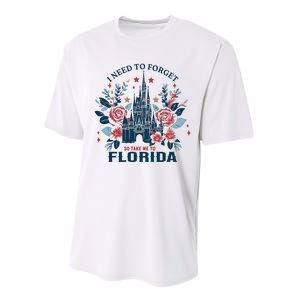 I Need To Forget Florida Performance Sprint T-Shirt