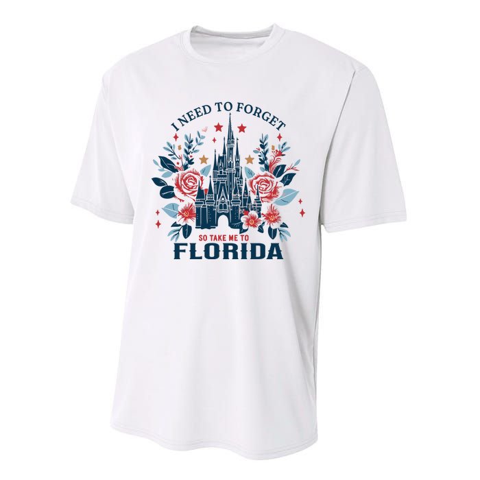 I Need To Forget Florida Performance Sprint T-Shirt