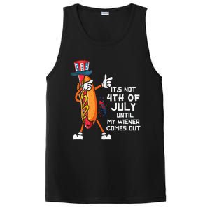 It's Not The 4th Of July Until My Wiener Comes Out Hot Dog PosiCharge Competitor Tank