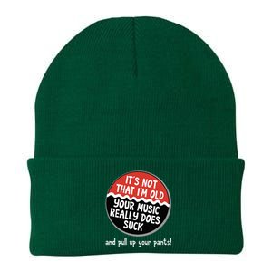 ItS Not That IM Old Your Music Sucks Old People Rule Funny Knit Cap Winter Beanie