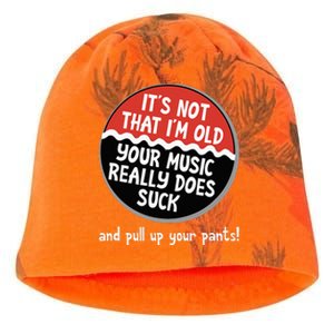 ItS Not That IM Old Your Music Sucks Old People Rule Funny Kati - Camo Knit Beanie