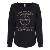 IM Not That Perfect Christian M The One That Knows Womens California Wash Sweatshirt