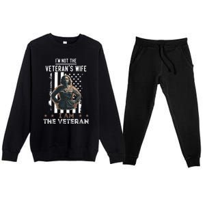 IM Not The VeteranS Wife I Am The Veteran Mom Memorial Day Funny Gift Premium Crewneck Sweatsuit Set