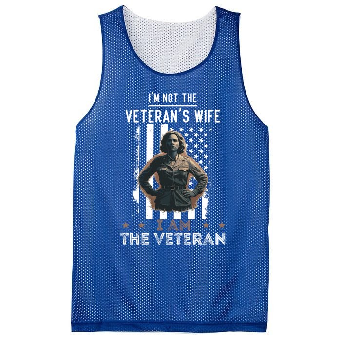 IM Not The VeteranS Wife I Am The Veteran Mom Memorial Day Funny Gift Mesh Reversible Basketball Jersey Tank