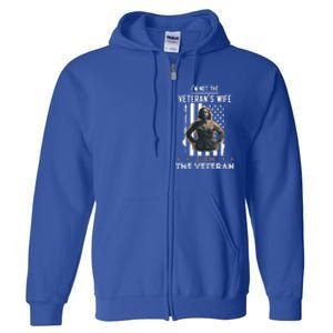 IM Not The VeteranS Wife I Am The Veteran Mom Memorial Day Funny Gift Full Zip Hoodie