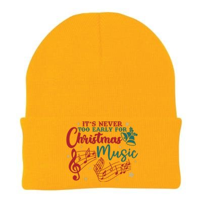 ItS Never Too Early For Christmas Music Knit Cap Winter Beanie