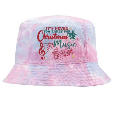 ItS Never Too Early For Christmas Music Tie-Dyed Bucket Hat