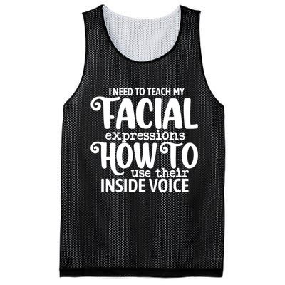 I Need To Teach My Facial Expressions How To Use Their Voice Mesh Reversible Basketball Jersey Tank
