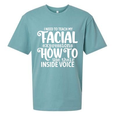 I Need To Teach My Facial Expressions How To Use Their Voice Sueded Cloud Jersey T-Shirt