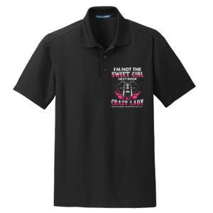 I'm Not The Sweet Next Door Crazy Lady Ride Motorcycle Dry Zone Grid Polo