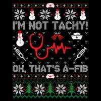 Im Not Tachy! Ok Thats AFib Nurse Ugly Cool Gift Xmas City Backpack