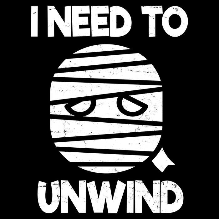 I Need To Unwind Funny Mummy Halloween Full-Length Apron With Pockets