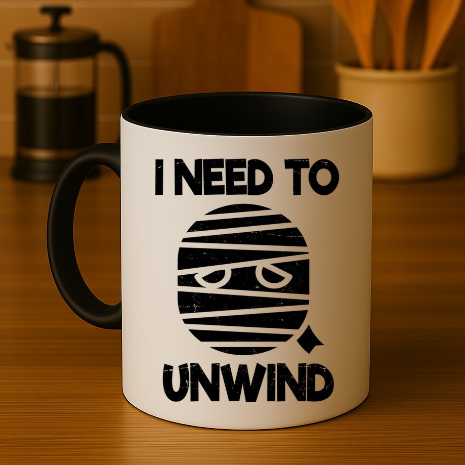 I Need To Unwind Funny Mummy Halloween Mug