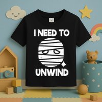 I Need To Unwind Funny Mummy Halloween Toddler T-Shirt
