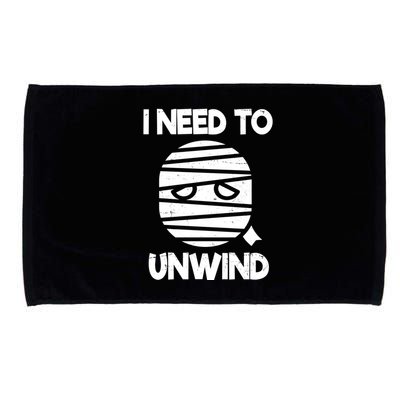 I Need To Unwind Funny Mummy Halloween Microfiber Hand Towel