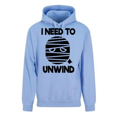 I Need To Unwind Funny Mummy Halloween Unisex Surf Hoodie