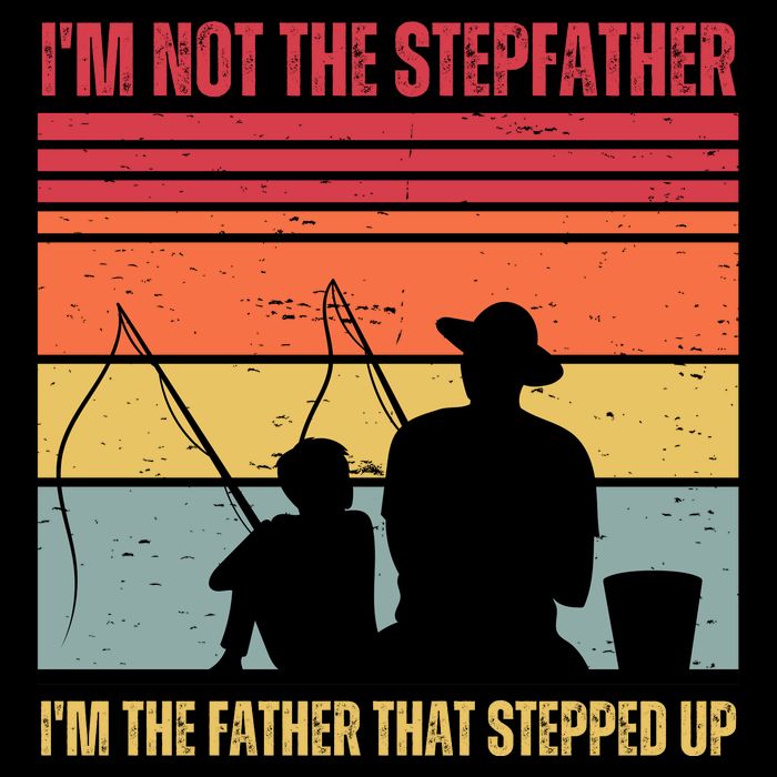 IM Not The Stepfather IM The Father That Stepped Up Fathers Day Drawstring Bag