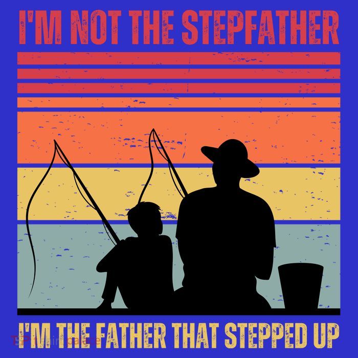 IM Not The Stepfather IM The Father That Stepped Up Fathers Day Stripe Pom Pom Beanie