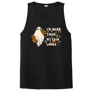 Im Nicer Than My Face Looks Sarcastic Funny Graphic Attitude Design PosiCharge Competitor Tank