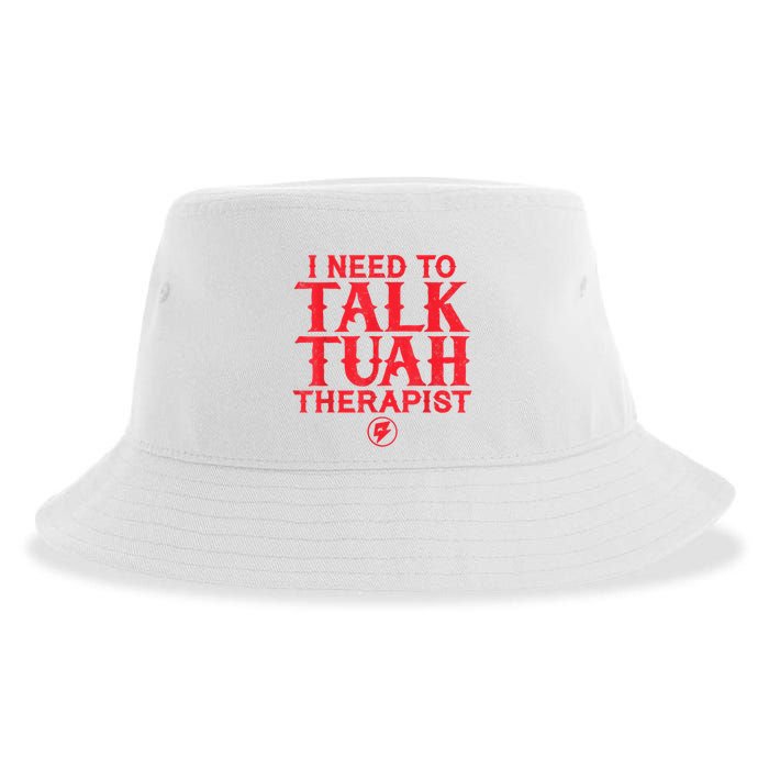 I Need To Talk Tush Therapist Sustainable Bucket Hat