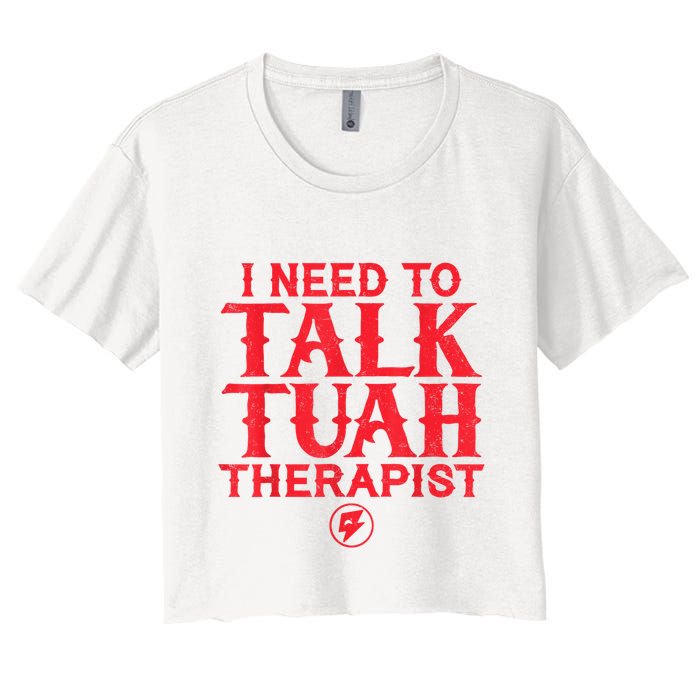 I Need To Talk Tush Therapist Crop Top