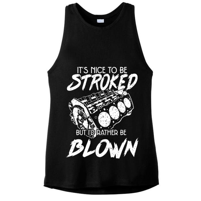 Its Nice To Be Stroked But Id Rather Be Blown Ladies PosiCharge Tri-Blend Wicking Tank