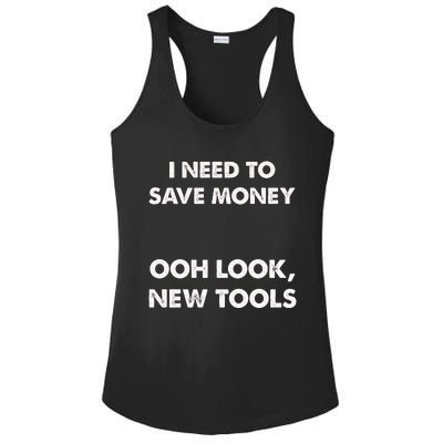 I Need To New Tools Funny Car Mechanic Garage Ladies PosiCharge Competitor Racerback Tank