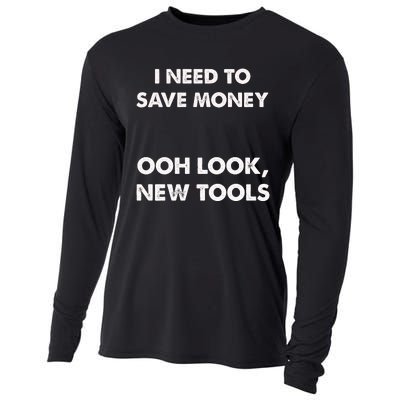 I Need To New Tools Funny Car Mechanic Garage Cooling Performance Long Sleeve Crew