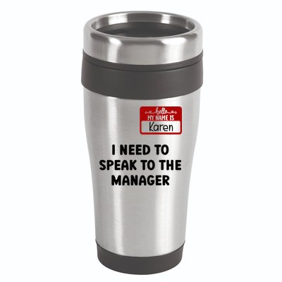I Need To Speak to the Manager Halloween My Name Is Karen 16oz Travel Tumbler
