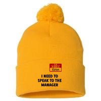 I Need To Speak to the Manager Halloween My Name Is Karen Pom Pom 12in Knit Beanie