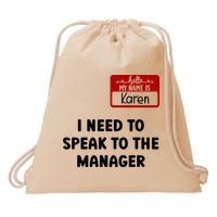 I Need To Speak to the Manager Halloween My Name Is Karen Drawstring Bag