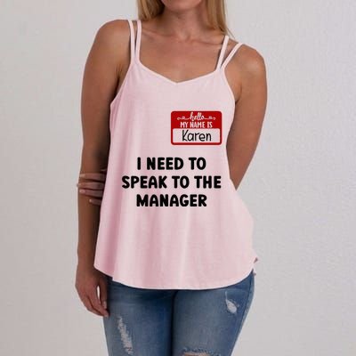 I Need To Speak to the Manager Halloween My Name Is Karen Women's Strappy Tank