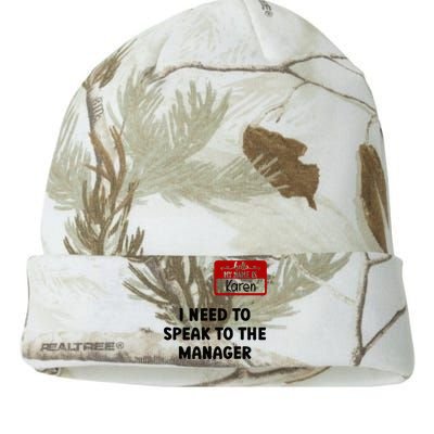 I Need To Speak to the Manager Halloween My Name Is Karen Kati Licensed 12" Camo Beanie