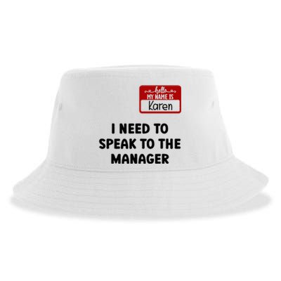 I Need To Speak to the Manager Halloween My Name Is Karen Sustainable Bucket Hat