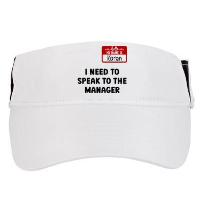 I Need To Speak to the Manager Halloween My Name Is Karen Adult Drive Performance Visor