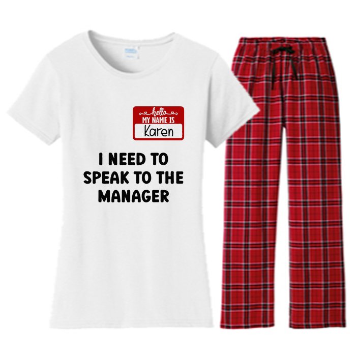 I Need To Speak to the Manager Halloween My Name Is Karen Women's Flannel Pajama Set