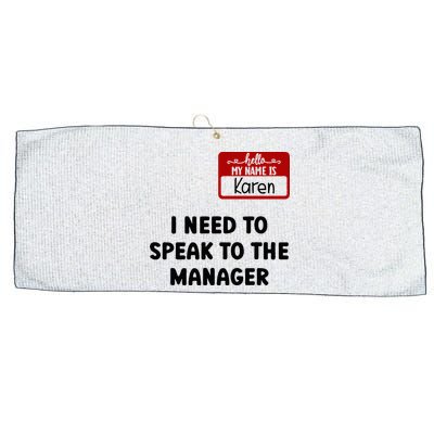 I Need To Speak to the Manager Halloween My Name Is Karen Large Microfiber Waffle Golf Towel