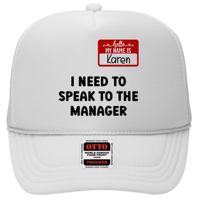 I Need To Speak to the Manager Halloween My Name Is Karen Trucker Hat