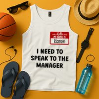 I Need To Speak to the Manager Halloween My Name Is Karen Tank Top
