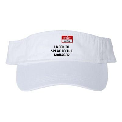 I Need To Speak to the Manager Halloween My Name Is Karen Valucap Bio-Washed Visor