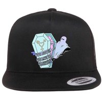 ItS Never Too Late To Transition Funny Design Flat Bill Trucker Hat