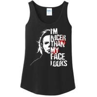 Im Nicer Than My Face Looks Spooky Halloween Ladies Essential Tank