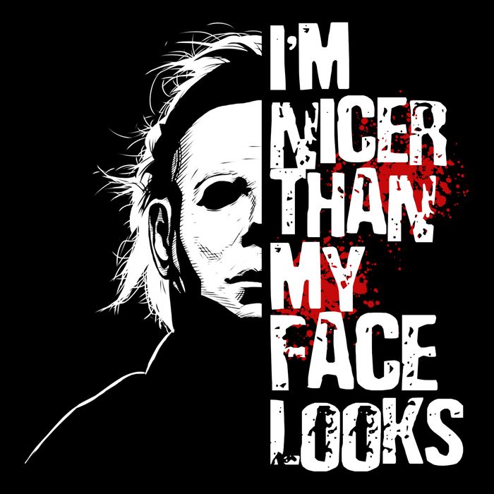 Im Nicer Than My Face Looks Spooky Halloween 16 in Basic Backpack