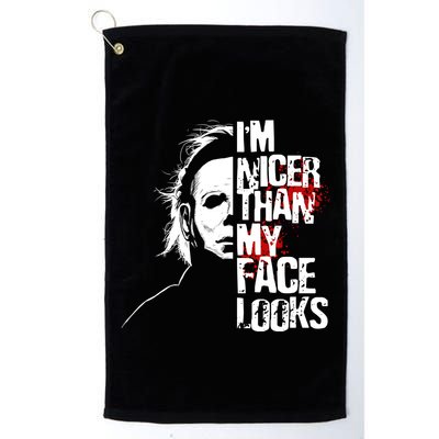 Im Nicer Than My Face Looks Spooky Halloween Golf Towel