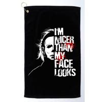 Im Nicer Than My Face Looks Spooky Halloween Golf Towel