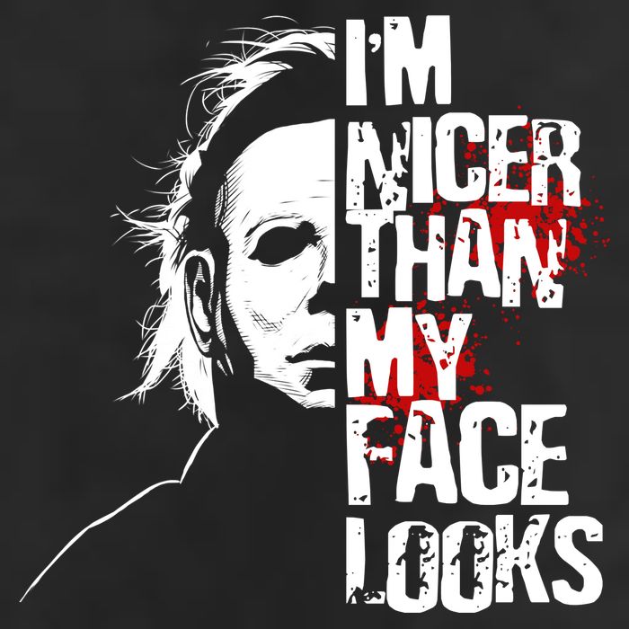 Im Nicer Than My Face Looks Spooky Halloween Golf Towel